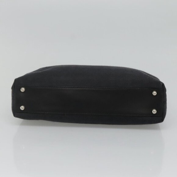 CELINE C Macadam Canvas Hand Bag Black Auth sw213 - Picture 6 of 16